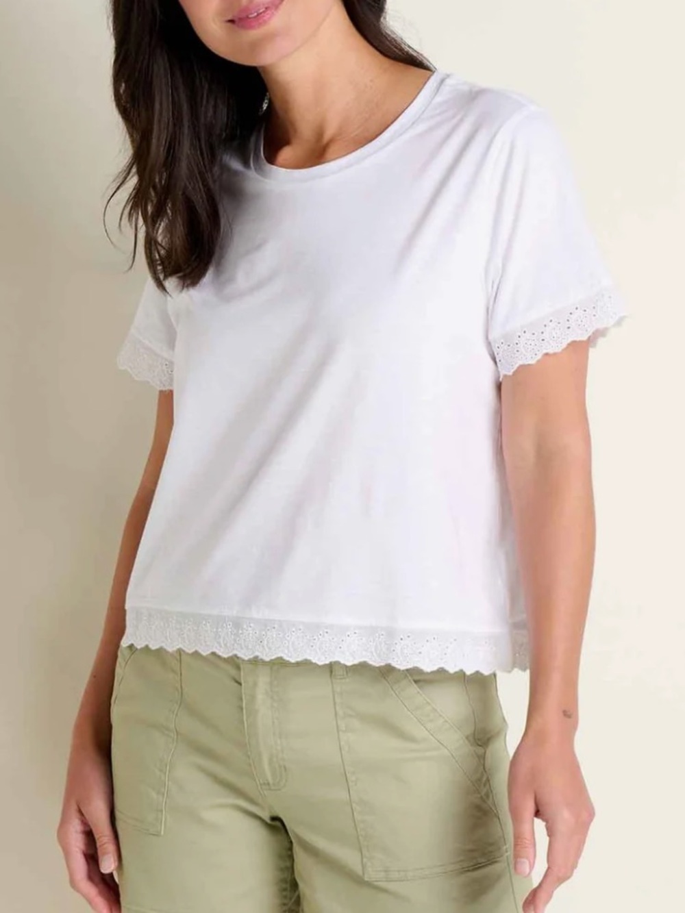 NWT! Toad & Co Clara Tee, True White, Sz Medium